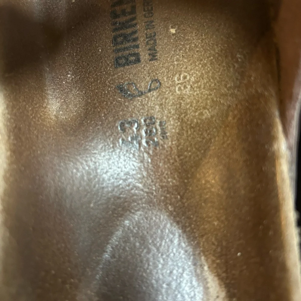 Birkenstock Brown Leather Footbed Sandals